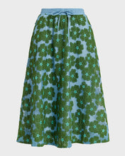 Load image into Gallery viewer, Essentiel Feast Open Embo Skirt- Blue and green
