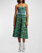 Load image into Gallery viewer, Essentiel Feast Open Embo Skirt- Blue and green
