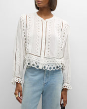 Load image into Gallery viewer, Love Shack Fancy Kava Embroidered Top- Soft White
