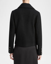 Load image into Gallery viewer, Vince boiled wool cropped peacoat- black
