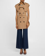 Load image into Gallery viewer, Veronica Beard Willmot Trench Vest- Hazelnut
