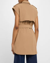 Load image into Gallery viewer, Veronica Beard Willmot Trench Vest- Hazelnut

