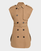 Load image into Gallery viewer, Veronica Beard Willmot Trench Vest- Hazelnut
