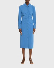 Load image into Gallery viewer, Veronica Beard Loxley Midi Shirtdress- Blue Coast
