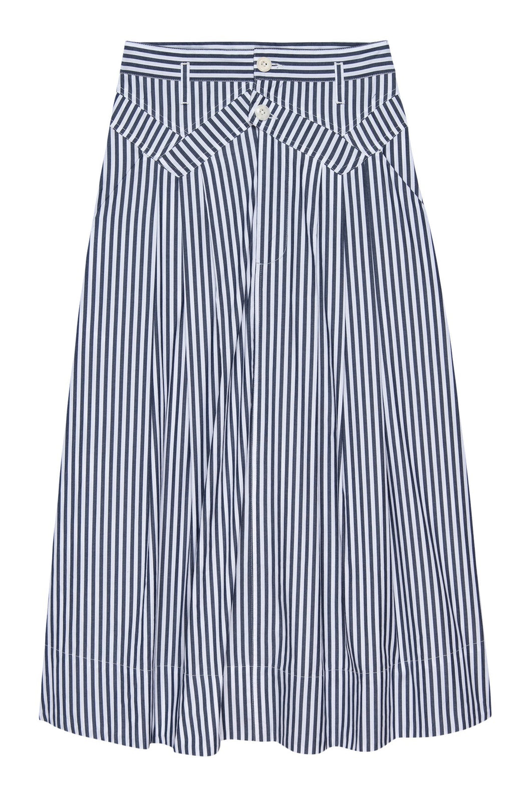 The Great Field Skirt - Navy Studio Stripe
