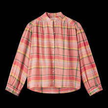 Load image into Gallery viewer, Trovata Lily Blouse - Marmelade Plaid
