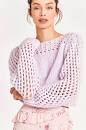 LoveShackFancy Larson Crop Pullover - Perry PInk