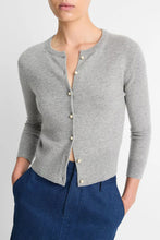 Load image into Gallery viewer, Vince Pearl Button Cardigan - Mid Grey
