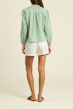 Load image into Gallery viewer, Trovata Alise Blouse Pistachio Gingham
