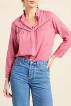 Load image into Gallery viewer, Trovata Ruth Shirt- Rosehip Gingham
