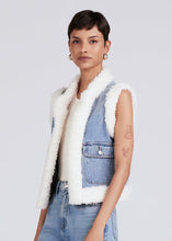 Load image into Gallery viewer, Derek Lam 10 Crosby Jamie Shearling Denim Vest
