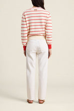 Load image into Gallery viewer, Trovota Cleo Sweater Antique White with Red Stripe

