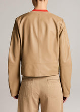 Load image into Gallery viewer, Vince Suede-Trimmed Leather Cropped Jacket
