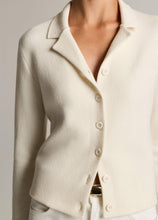 Load image into Gallery viewer, Vince Notch Collar wool cardiagan - cream
