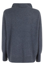 Load image into Gallery viewer, Vince Cashmere Funnel Neck Sweater - Heather Tide Stone
