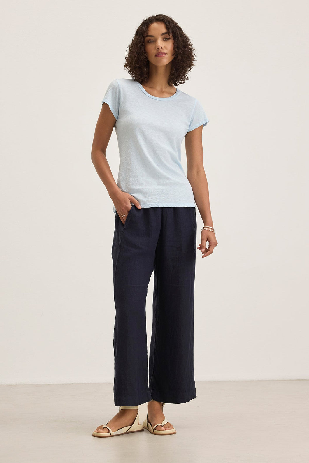 Velvet Lola Linen pant- Shadow