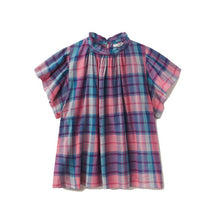 Load image into Gallery viewer, Trovata Carla Highneck Shirt Sorbetto Plaid
