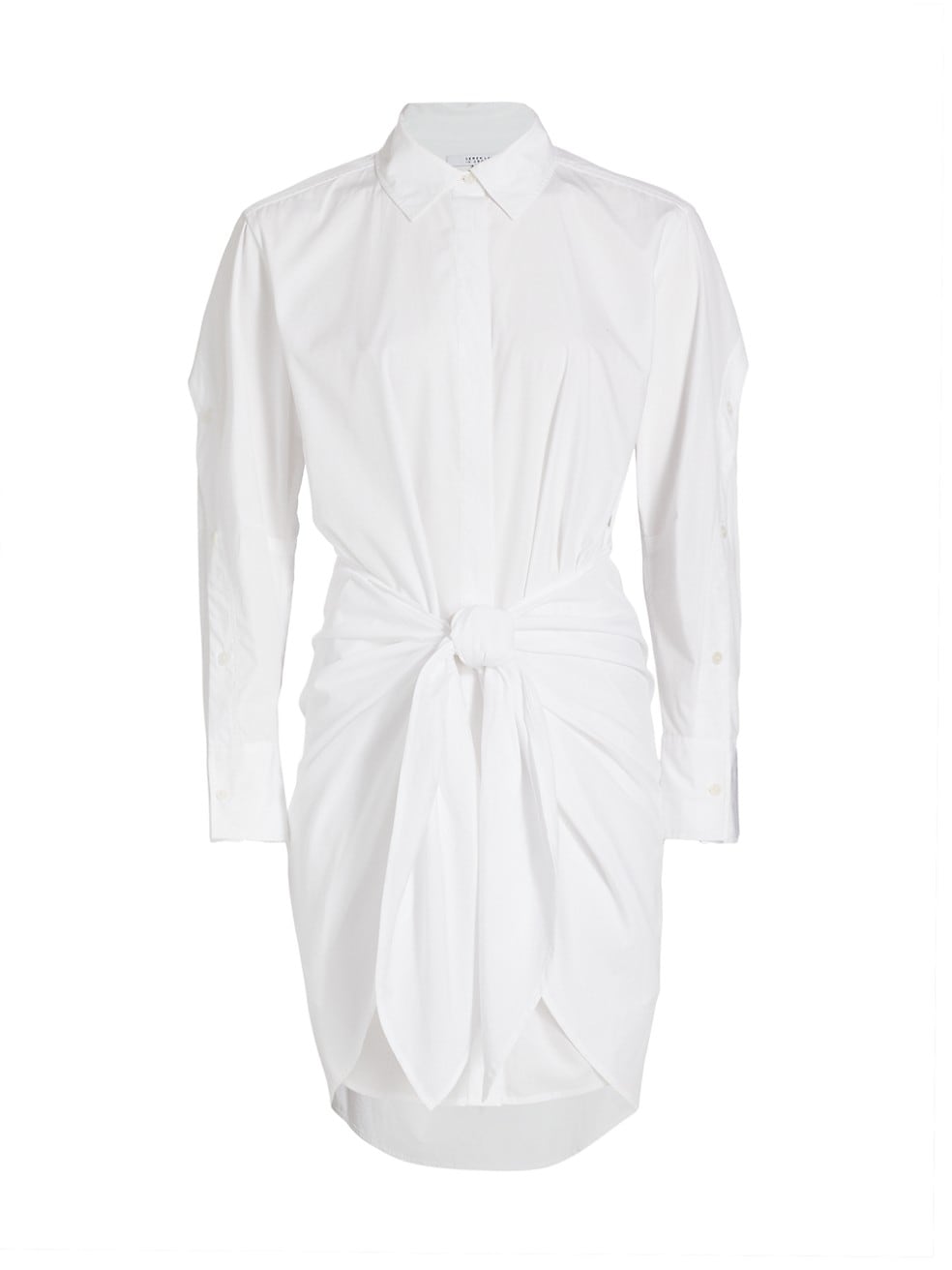 Derek Lam 10 Crosby Charlotte Tie Waist Shirt Dress- White