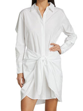Load image into Gallery viewer, Derek Lam 10 Crosby Charlotte Tie Waist Shirt Dress- White
