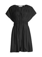 Load image into Gallery viewer, Rebecca Taylor Smocked Front Mini Dress- Black

