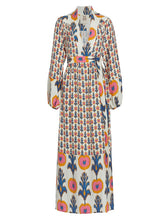 Load image into Gallery viewer, Figue Starlight Mixed Print Silk Maxi Dress
