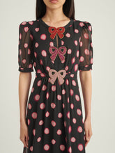 Load image into Gallery viewer, Saloni Jamie Dress in Blush Polka Dot
