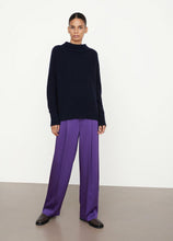 Load image into Gallery viewer, Vince Boiled Cashmere Funnel Neck Pullover Sweater- Coastal Blue
