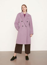 Load image into Gallery viewer, Vince Brushed Double Breasted Wool Coat- Plum Night
