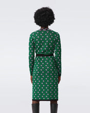 Load image into Gallery viewer, DVF Alexandrina Wrap Dress- Dot Snake Fall Green
