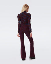 Load image into Gallery viewer, DVF Greg Wool Jacquard Pants- Dot Sake Wine Pink
