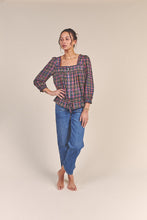 Load image into Gallery viewer, Trovata Eunice Blouse- Trail Plaid
