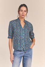Load image into Gallery viewer, Trovata Eloise Pintuck Blouse-Pacific Ditsy
