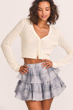 Load image into Gallery viewer, Love Shack Fancy Ruffle Mini Skirt - Washed Demin Hand Dye
