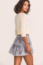 Load image into Gallery viewer, Love Shack Fancy Ruffle Mini Skirt - Washed Demin Hand Dye

