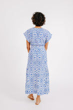 Load image into Gallery viewer, Mirth Oaxaca Dress- Azure Ikat
