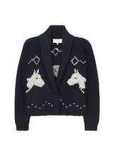 Load image into Gallery viewer, The Great the Eqestrian Lodge Cardigan- Navy
