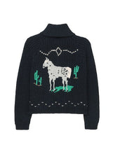 Load image into Gallery viewer, The Great the Eqestrian Lodge Cardigan- Navy
