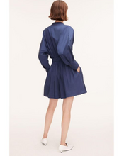 Load image into Gallery viewer, Rebecca Taylor Cotton Poplin Long Sleeve Romper- Navy
