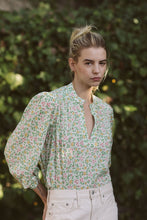 Load image into Gallery viewer, Trovata Bailey Blouse Spring Ivy
