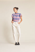 Load image into Gallery viewer, Trovata Carla Highneck Shirt Sorbetto Plaid
