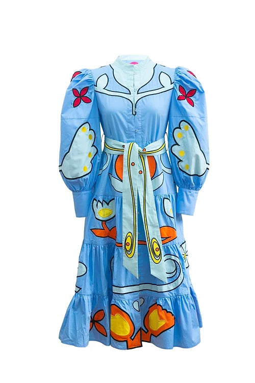 CeliaB Zircon Dress- Blue