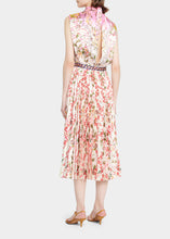 Load image into Gallery viewer, Saloni Cobblestone Poly Stamped Satin Dress
