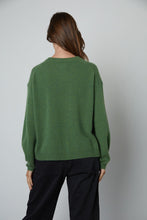 Load image into Gallery viewer, Velvet Brynne Cashmere Crewneck Sweater- Moss
