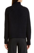 Load image into Gallery viewer, Vince Wool and Cashmere Textured Turtleneck Sweater- Coastal Blue
