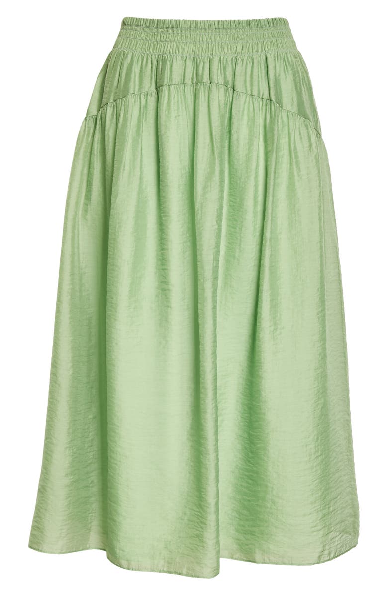 Vince Smocked Waist Pull On Skirt - Sprout