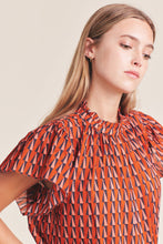 Load image into Gallery viewer, Trovata High Neck Shirt Kinetic Print
