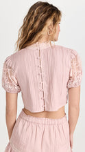 Load image into Gallery viewer, Love Shack Fancy Indira Crop Top - Dusty Mauve
