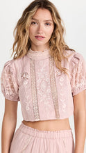 Load image into Gallery viewer, Love Shack Fancy Indira Crop Top - Dusty Mauve
