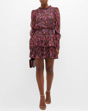 Load image into Gallery viewer, Saloni Ava B Mini Dress- Multi Metallic Chiffon Dress Canopy
