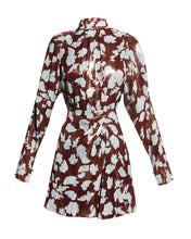 Load image into Gallery viewer, Tanya Taylor Hannah Floral Silk Lame Mini Dress
